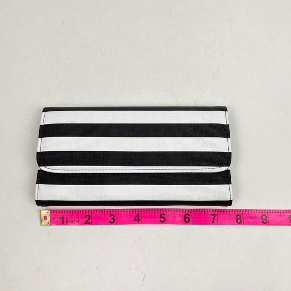Kut from the Kloth | NWOT Black & White Stripe Tri-Fold Rectangular Wallet - Picture 6 of 6